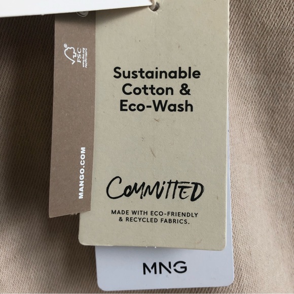 BNWT Mango Sienna Flare Cropped High Waisted Jeans in Light Beige Women's 10 - Picture 13 of 16